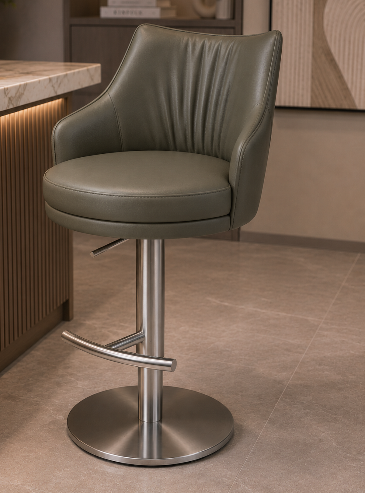 DKC12218A-45 bar stool – Silver