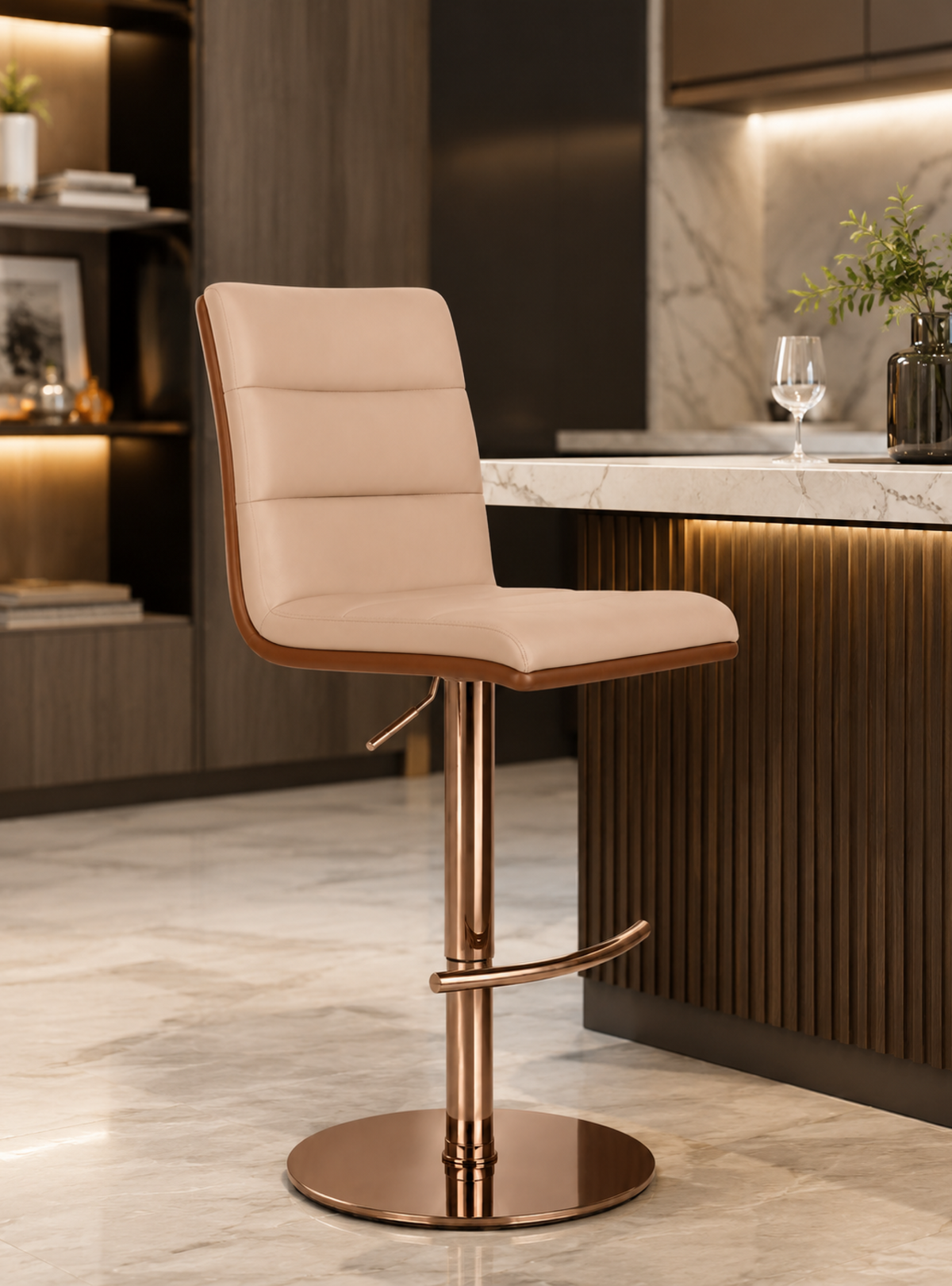 DKC12218A-47 bar stool – Rose Gold