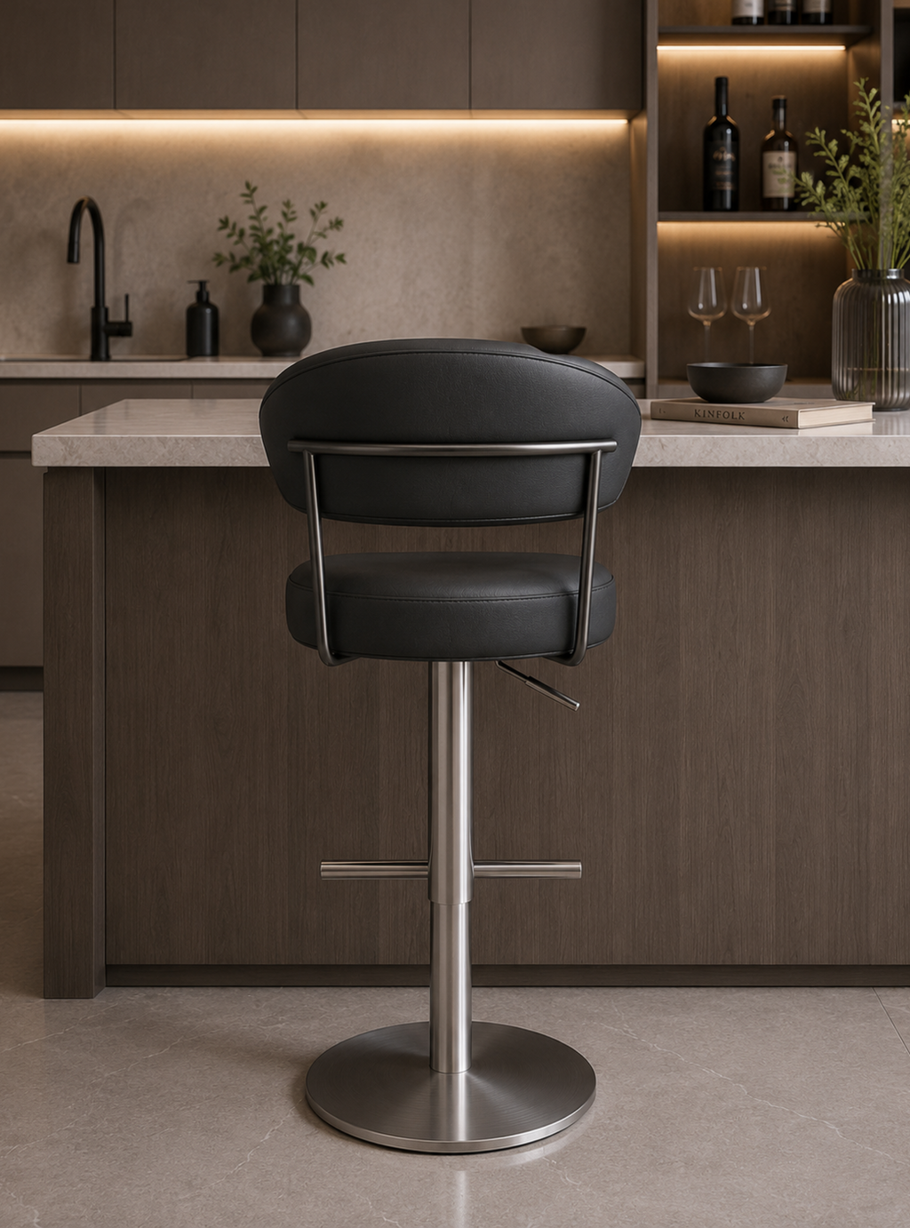 DKC12218A-52 bar stool – Silver