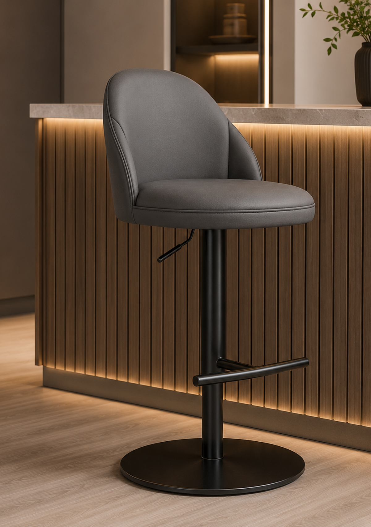 DKC12218A-57 bar stool – Black-Gray