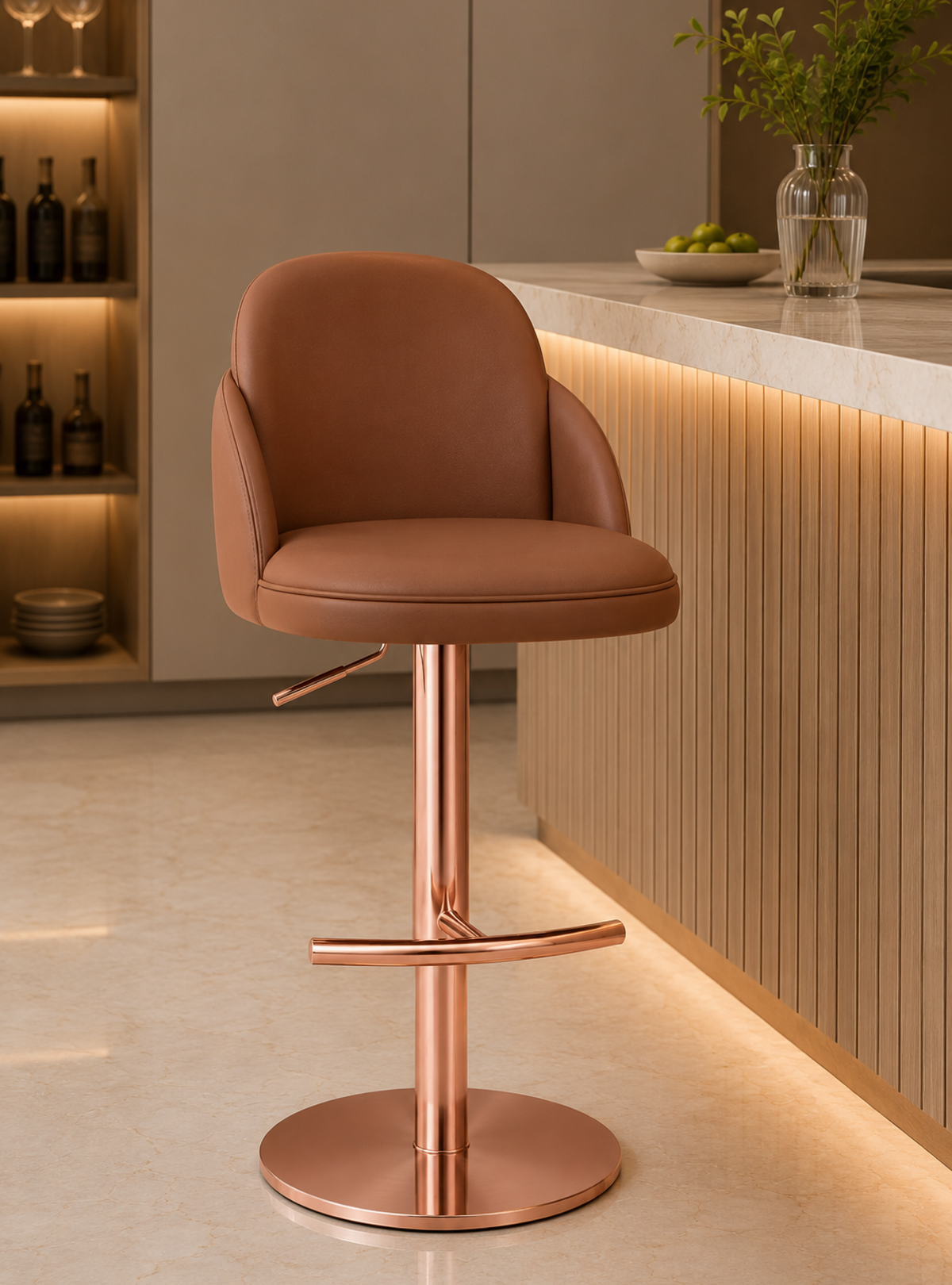 DKC12218A-57 bar stool – Rose Gold