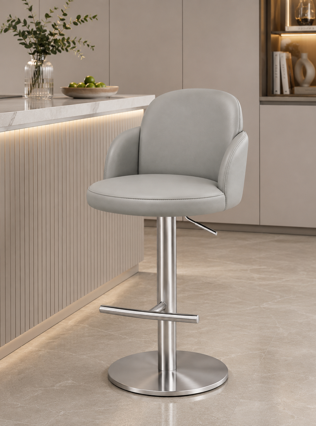 DKC12218A-57 bar stool – Silver