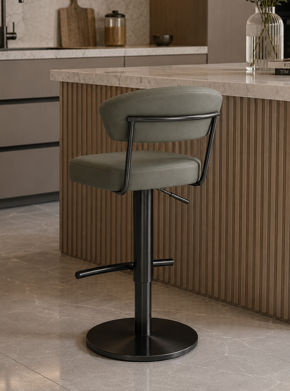 DKC12218A-930 bar stool – Black-Gray