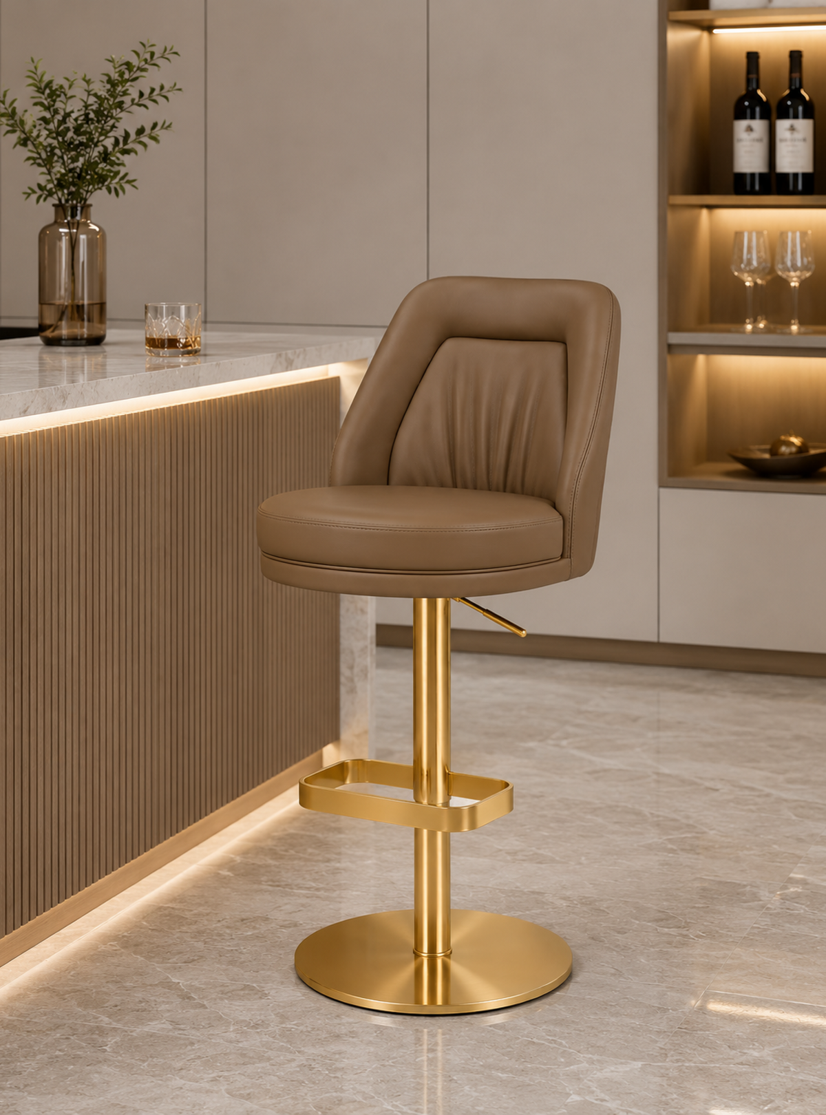 DKC12247-56 bar stool – Gold